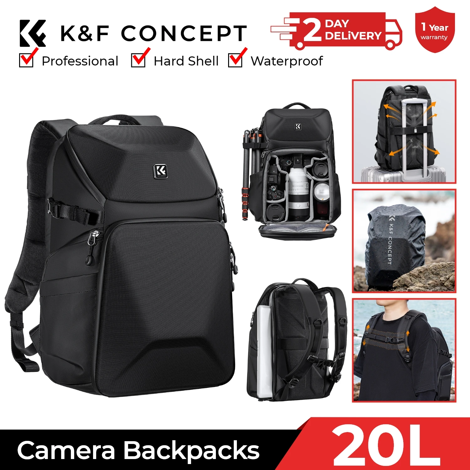 Laptop Bag Waterproof - Sac à dos pour appareil photo