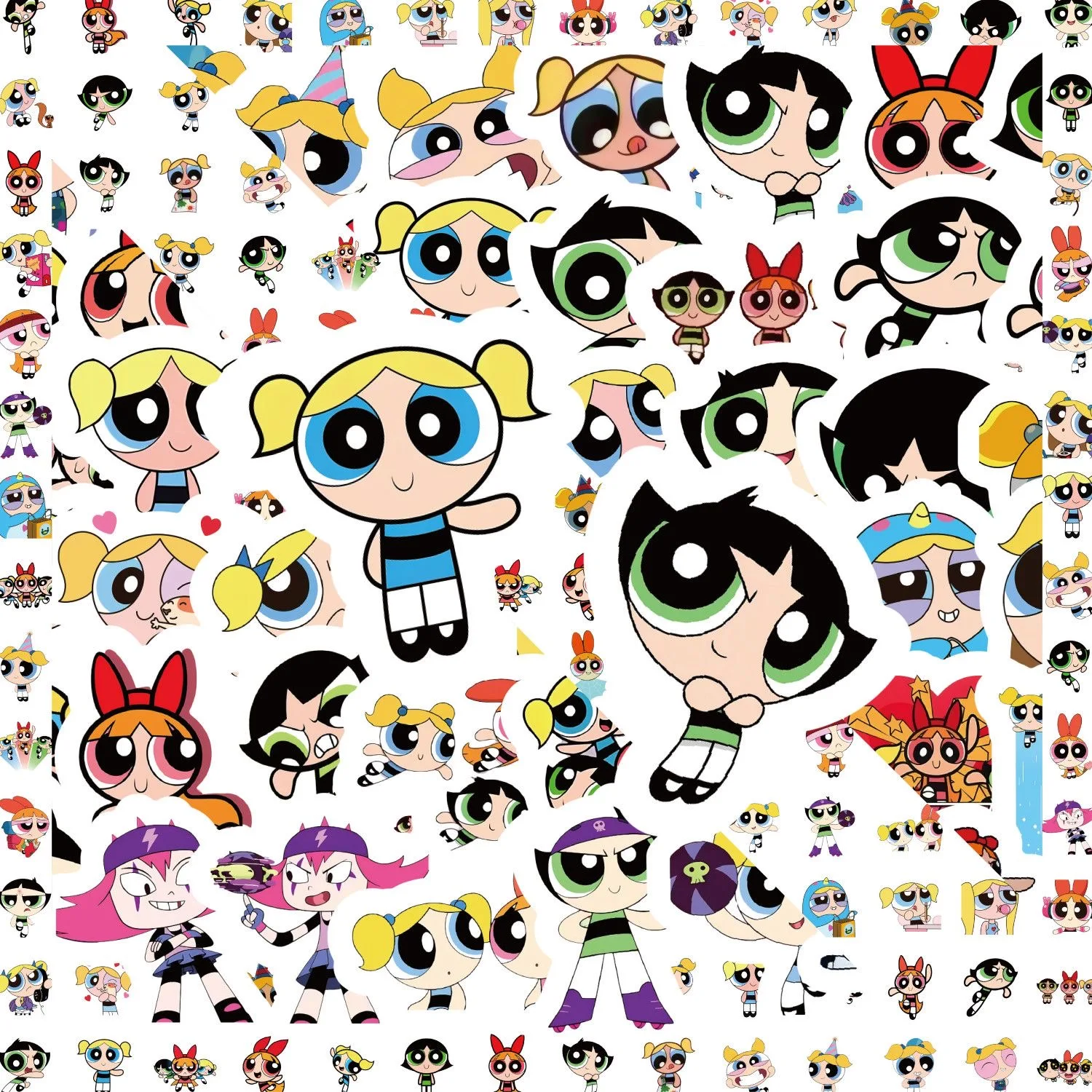 Laptop Bag Waterproof - 100 autocollants Powerpuff Girls, autocollants en