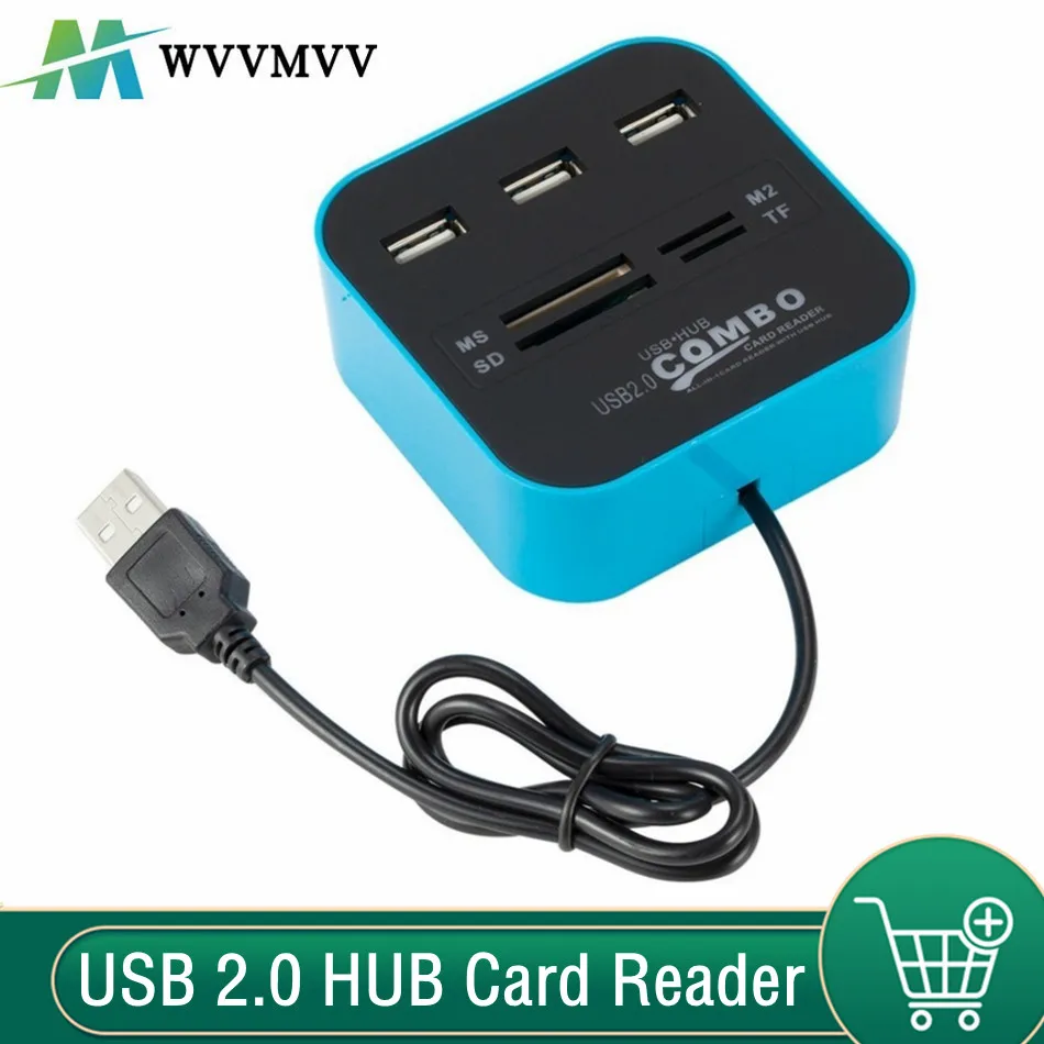 3 Ports USB 2.0 Hub Combo USB  - Laptop Accessories All In One avis et prix