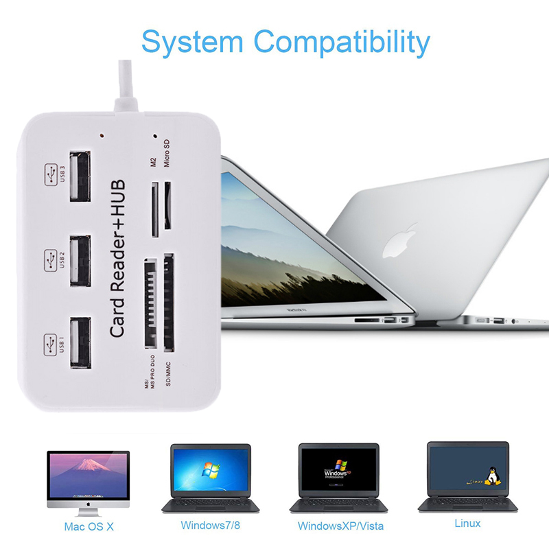 Hub USB 2.0 3 Ports TF, emplac - Laptop Accessories All In One avis et prix
